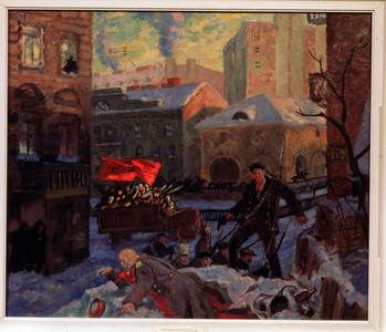 October 1917 in Petrograd, 1927 (oil on canvas)