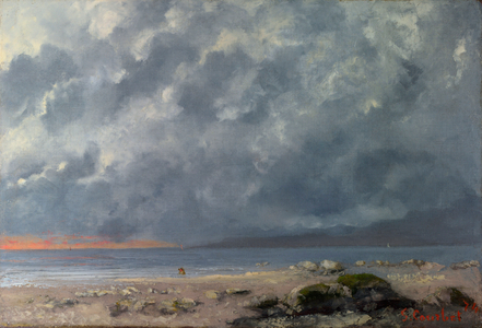 View of Lac Leman (Lake Geneva), 1874 (oil on canvas)