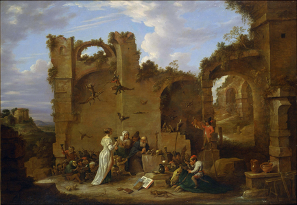 "The temptations of Saint Antoine", 17th century
