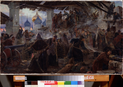 The seat of the monastery of Laure de la Trinite Saint Serge (Trinite-Saint-Serge), 1892 (oil on canvas)