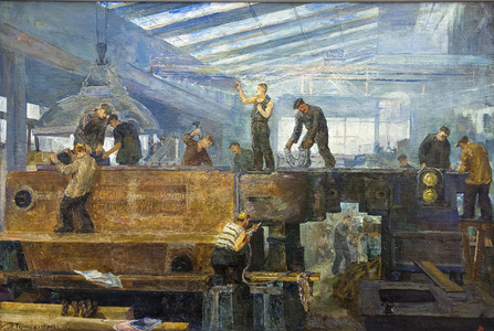Turbine installation, 1935-1936 (oil on canvas)