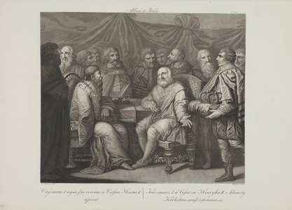 Casimir I The Restorer Meeting The Emperor Henry III (engraving)