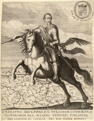 Gustave II Adolphe, known as the Grand or the North Lion (1594-1632), 1630 (copper engraving)