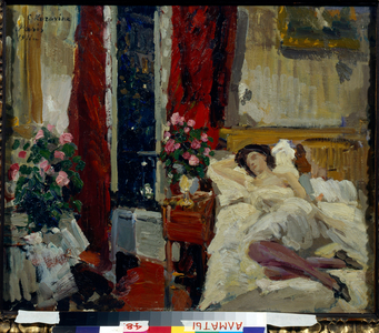 "In the bedroom", 1911 (oil on canvas)