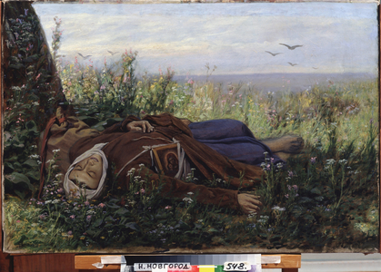 A Pelerin In A Field, 1879 (oil on canvas)