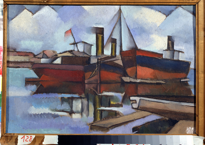 Steam boats, 1920 (oil on canvas)