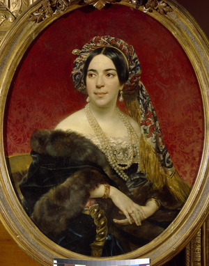 Portrait of Princess Maria Volkonskaya (1805-1863), 1840 (oil on canvas)