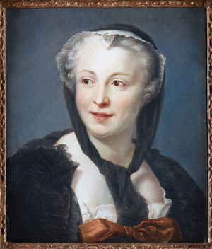 Portrait of the Novelist Francoise de Graffigny (1695-1758), 18th century (pastel)