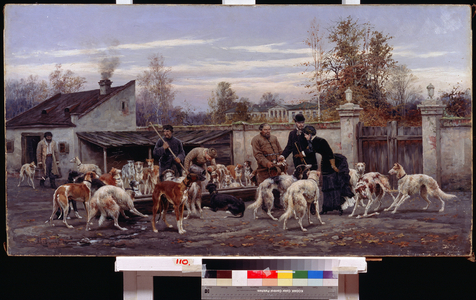 Has a kennel (at a kennel), 1884 (oil on canvas)