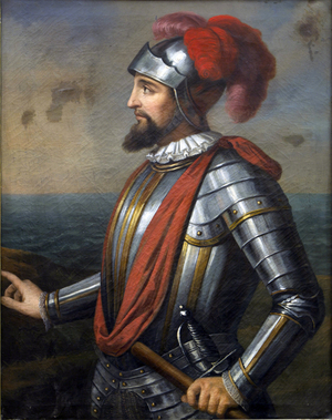 Portrait of Vasco Nunez de Balboa, Spanish conquistador (1475-1517) - Vasco Nunez de Balboa (oil on canvas)