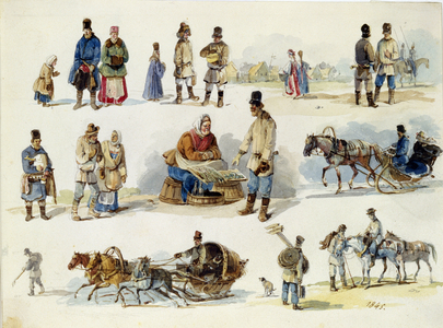 Folk types of Russia (Folk Types of Russia), 1845 (watercolour)