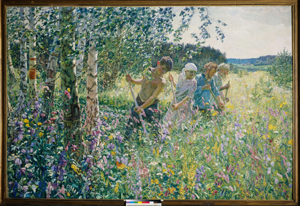 Haymaking, 1945 (oil on canvas)