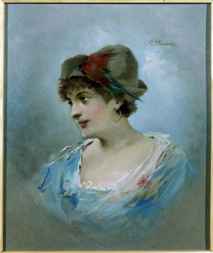 Portrait of the Ballet Dancer Marie Petitpa, c.1900 (oil on canvas)