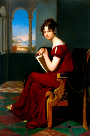 Young Lady with drawing Utensils, 1816 (oil on canvas)