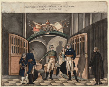 Tsar Alexandre I, King King Frederic Guillaume III of Prussia (1770-1840), 1805 (watercolour on paper)