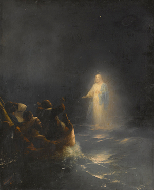 Jesus walks on the waters - Jesus walks on water, 1863 (oil on canvas)
