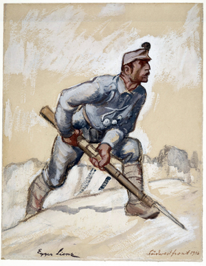 South-West Front, 1916 (gouache on paper)