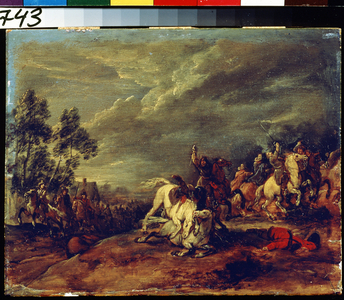 Battle. In Battle, 17th century (oil on wood)