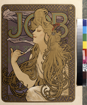 Advertising poster for "Job" tissue paper, 1897 (watercolour, gouache, ink, pencil on paper)