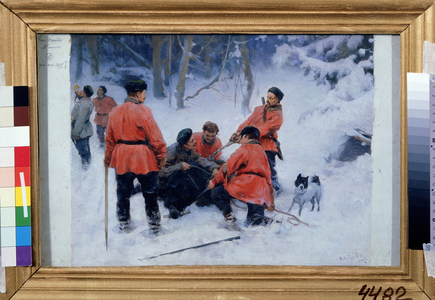 Bear hunt, 1907 (oil on canvas)