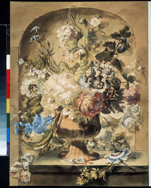 Still Life of Flowers, 18th century (watercolour)