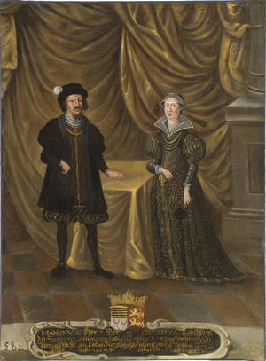 Prince Magnus I of Saxe Lauenbourg and Princess Catherine of Brunswick Wolfenbuttel, 16th century (oil on canvas)