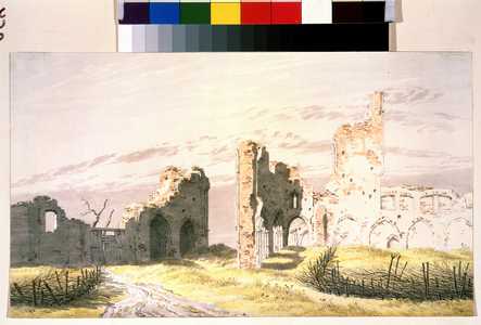 A Monastery at Elden, 19th century (w/c on paper)