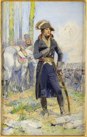 General Bonaparte during the Italian campaign (1796-1797) (watercolour, gouache on paper)