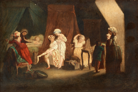 The rising workers in mode (oil on wood)