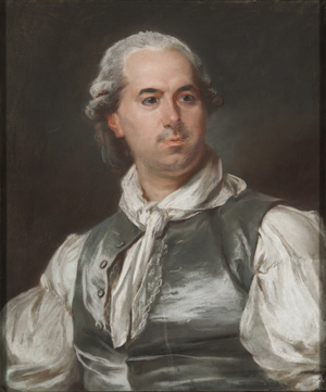 Portrait of Hubert Robert (1733-1808), 18th century (gouache on paper)