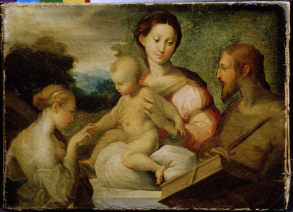 "The mystical marriage of Saint Catherine", c.1520