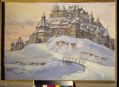 Fortress of the former Russia, 20th century (tempera on wood)