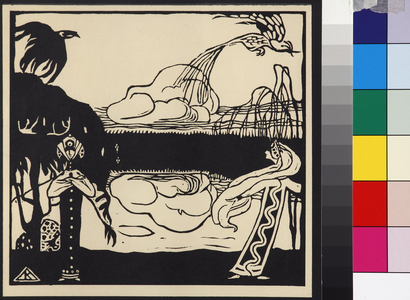 Two birds (Zwei Voegel), 1907 (woodcut)