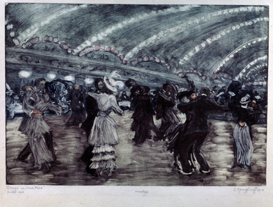 Tango Dance at Luna Park, 1914 (monotype)