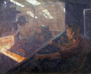 Getting Coke Out of the Oven, 1937 (oil on canvas)