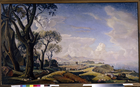 Landscape with trees, 1927 (oil on canvas)