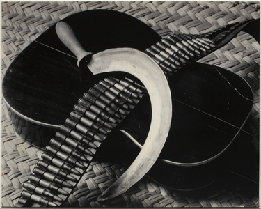 Guitar, Cartouchiere and Faucille (Guitar, Cartridge Belt and Sickle), 1929 (photograph)