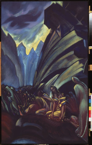 Where are you going? (Part of a triptych), 1942 (oil on canvas)