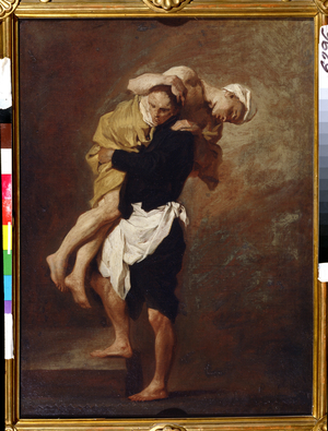 Two Characters (Two Figures), c.1736 (oil on canvas)