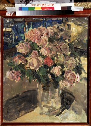 Roses. Dead nature, bouquet of flowers, 1910 (oil on canvas)