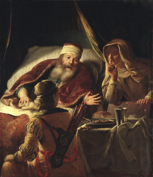 Isaac Blessing Jacob, 17th century (oil on canvas)