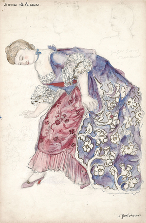 Design costume for the play La Petite Catherine Alfred Savoir, 1930 (oil on canvas)