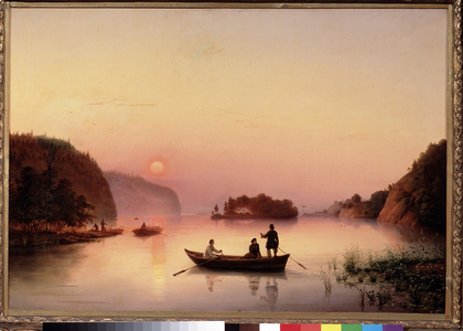 "Nicolas Gogol , Russian Novelist And Playwright, Crossing The Dniepr River", 1845 (painting)