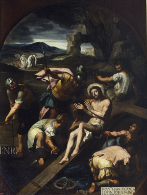 Christ Nailed To The Cross, 1582 (oil on canvas)