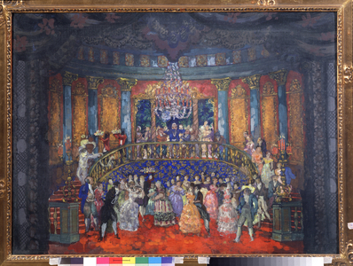 Ball (Evening of the aristocratic evenings in a Russian palace), 1910 (tempera)