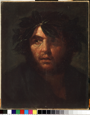 Portrait Of A Man At The Bay Crown, 17th century (oil on canvas)