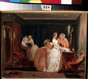 Wedding preparations (The Wedding Preparation), 1856 (oil on paper)