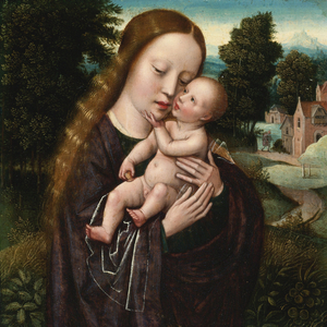 Virgin And Child, 16th century (oil on wood)