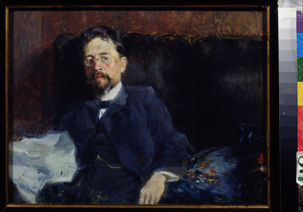 Portrait of the writer Anton Tchekhov (1860-1904), 1902 (oil on canvas)