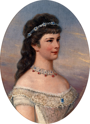 Portrait of Elisabeth de Wittelsbach (Sissi) (1837-1898) (painting)